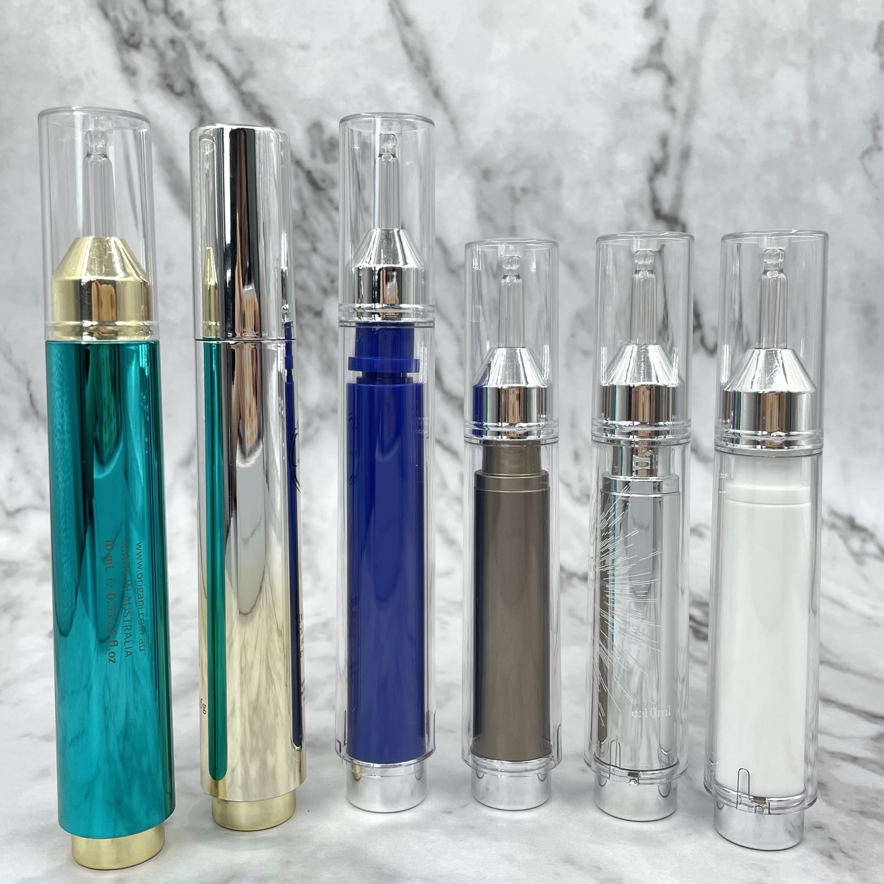 PETG/ABS/PP Cosmetic Syringe Shape 10ml 15ml Airless Bottle