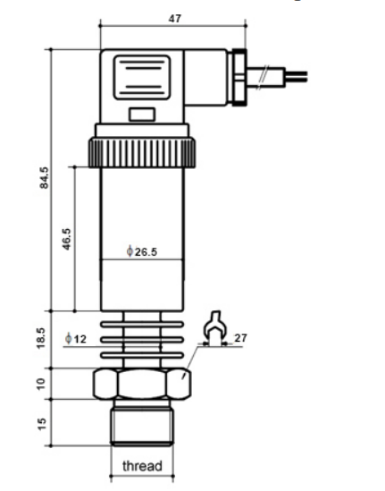 High Temperature Pressure Sensor for Steam/Fuel Oil
