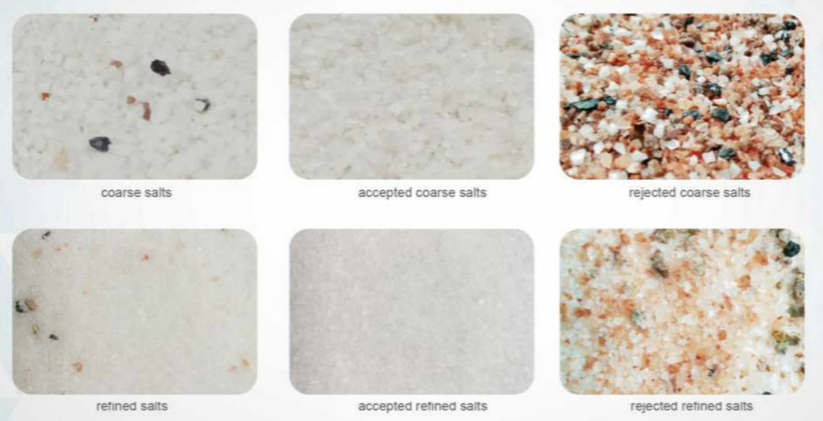 Optical Salt Color Sorting Machine Super titanium steel salt color sorter