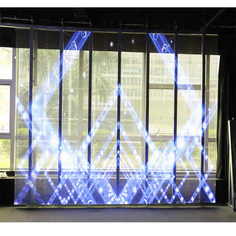 Waterproof 20mm Outdoor Transparent Led Display Full Color 5500CD/㎡