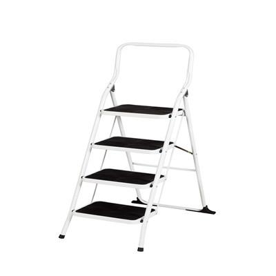 Storehouse White Foldable Carbon Steel Hand Truck 4 Steps Square Domestic Step