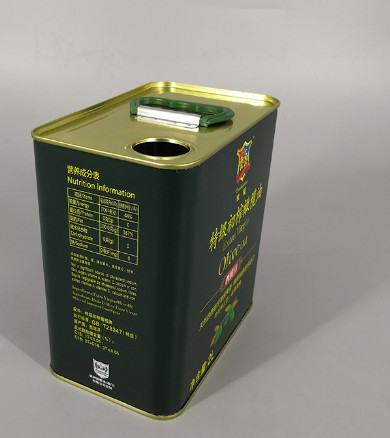 Rectangular Cooking Oil Tin Can Container 2L With Spout Cap
