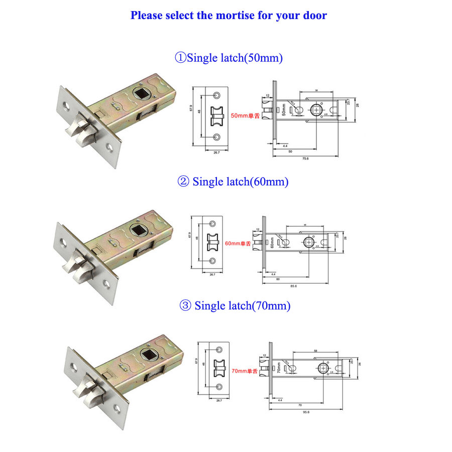 CE ROHS Door Lock Body Stainless Steel Mortise Lock Case