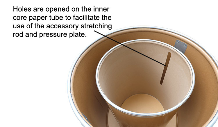 Industrial 55cm Welding Wire Cardboard Drum – Transparent Viewing Port + Inner Core Hole