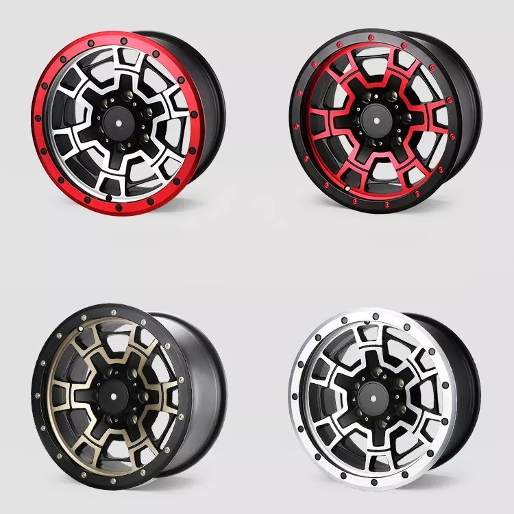 custom wheelsl matte black 4 wheel Better driving experience 16 17 18 beadlock off road wheel