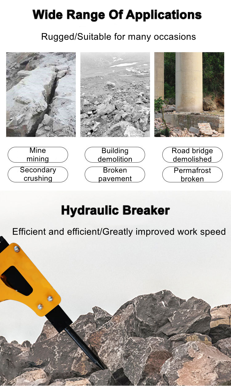 Drill Rod Hammer Mini Excavator Breaker Hammer Hydraulic Impact Rock Breaker Hammer