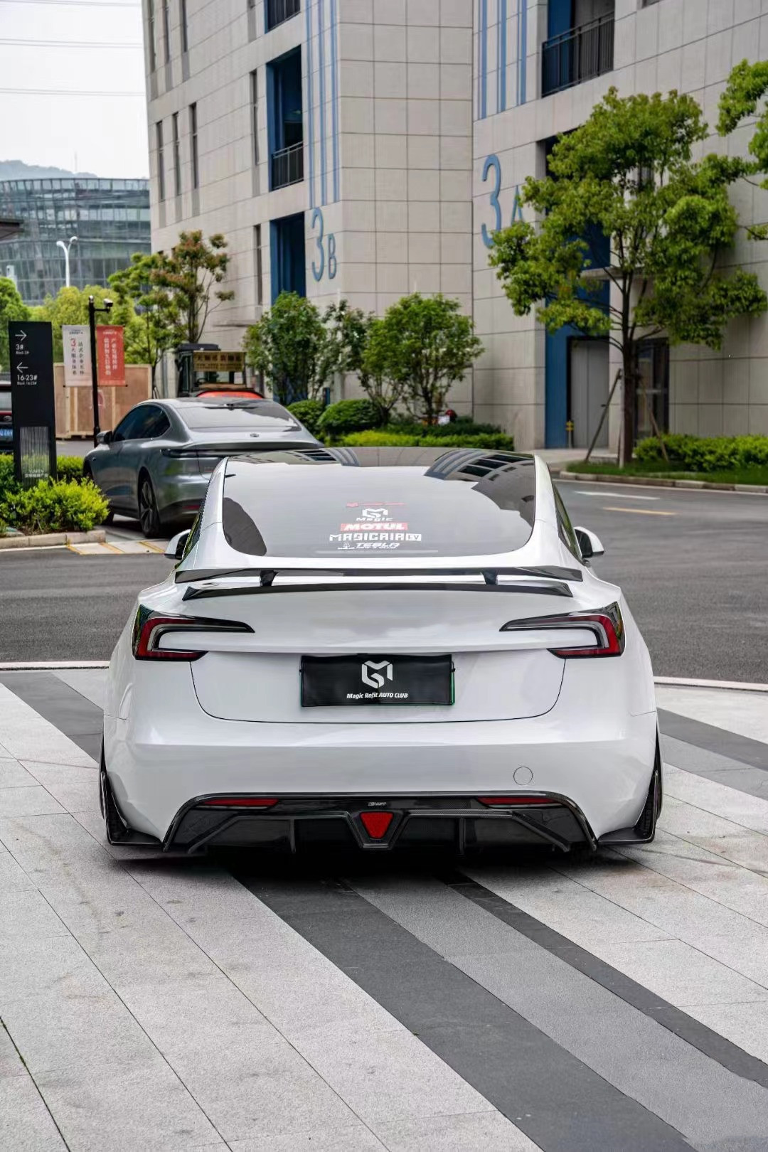Carbon Fiber Tesla Model 3 Body Kit New Repair Tesla Side Skirt Front Lip Diffuser