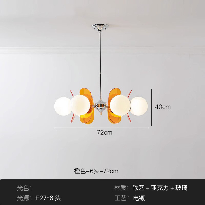 Nordic Middle Ancient Acrylic Beans Pendant Lamp Living Room Dining Room Study Restaurant lamp(WH-AP-548)