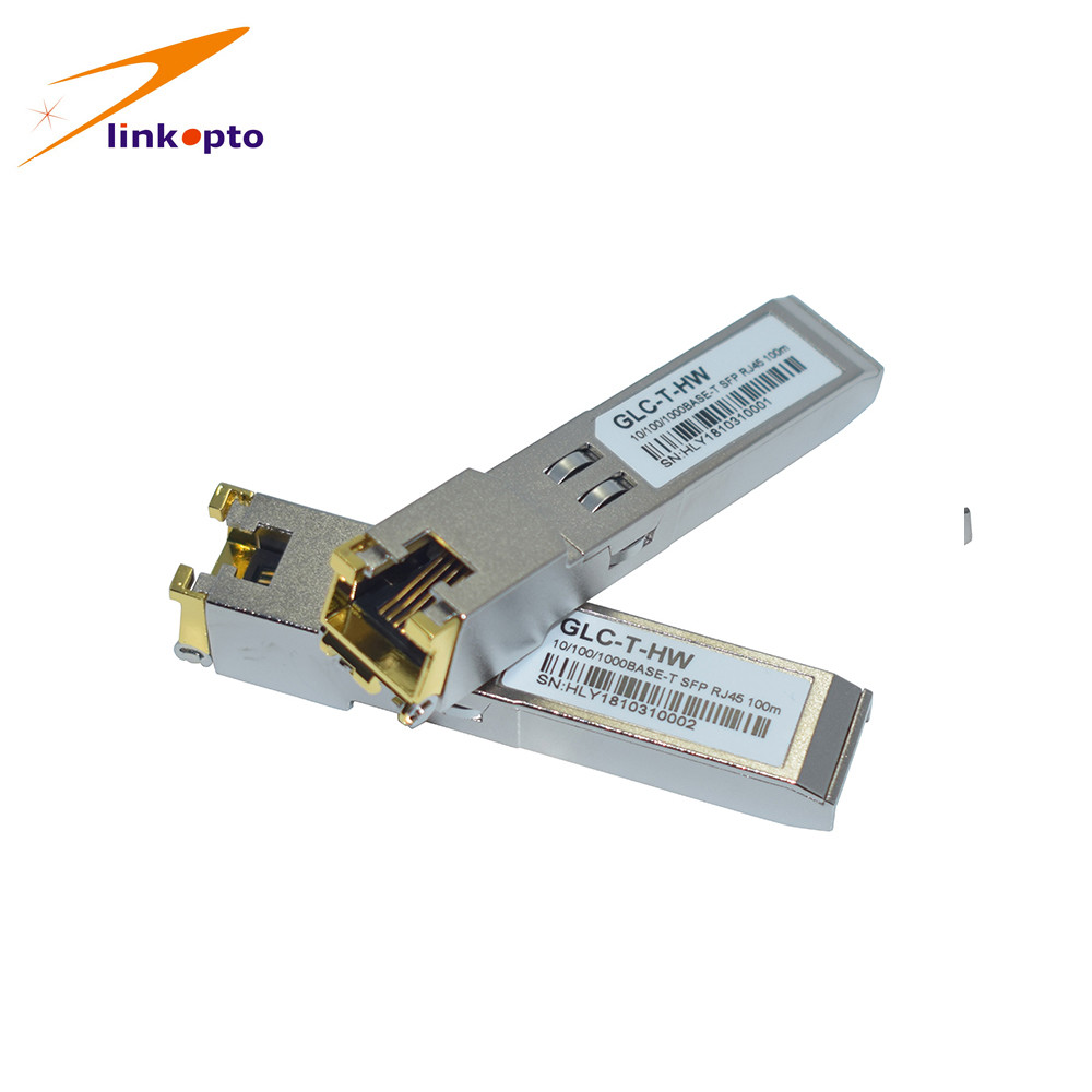 Cisco Copper RJ45 Sfp Port Connector Compact Assembly Low Power Dissipation