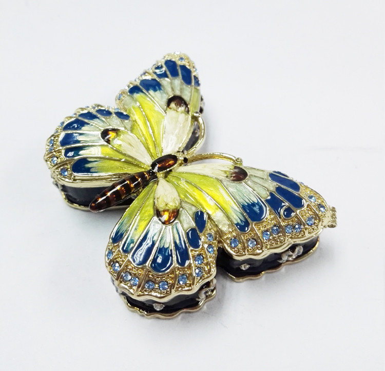 Cute butterfly shape custom portable nice hot sale jewelry box