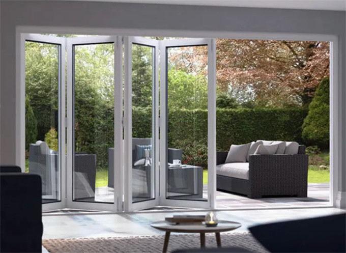 Aluminum Waterproof Bi-Fold Doors For Building With ≤2.1 Heat Insulation Coefficient