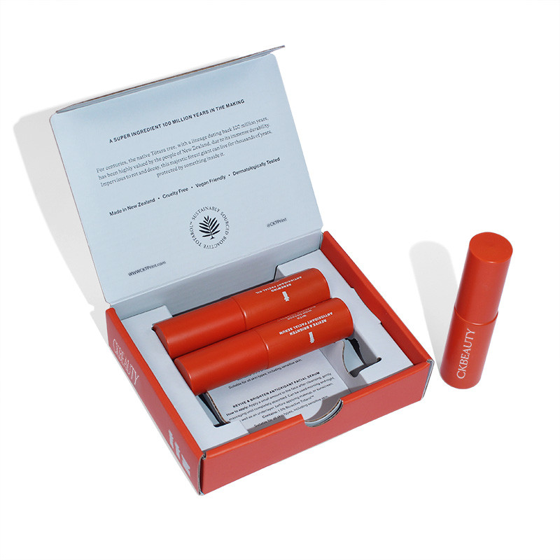 Custom Lip Stick Empty Boxes Fashion Desigh Orange Magnetic Paper Box From Packaging Manufacturer