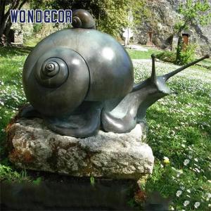 China Large Garden Lawn Metal Animal Decoration Bronze Snail Sculpture on sale