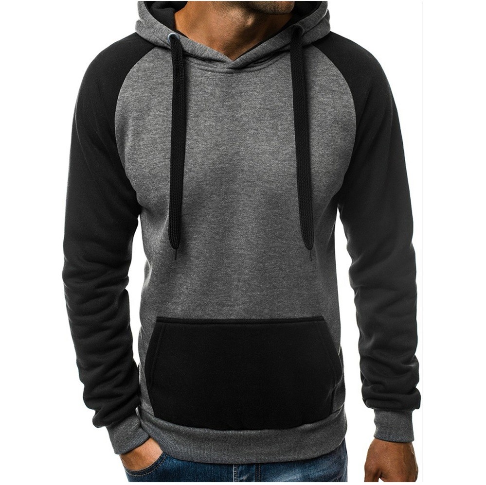 China Manufactur Color Block Heavyweight Cotton Hoodies mens sport sweatshirt