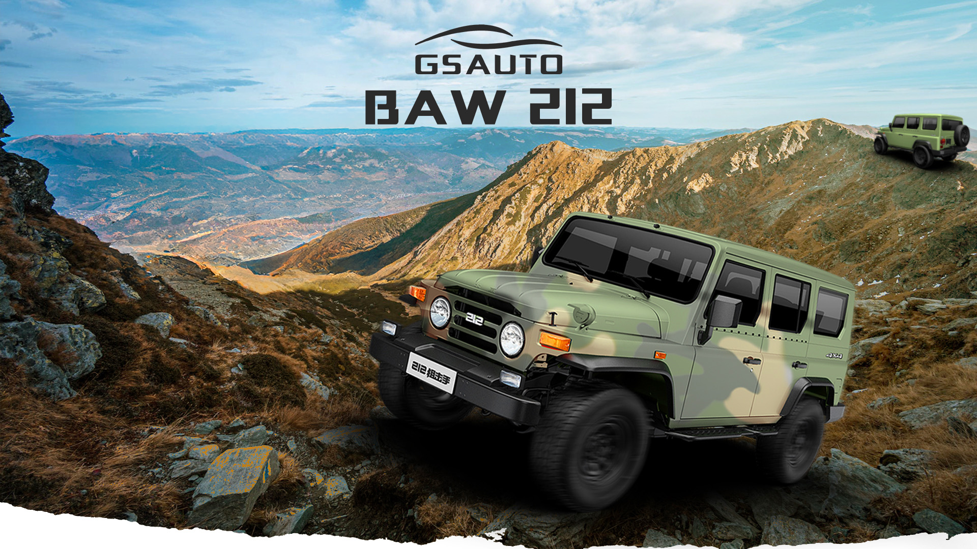 BAW 212 Sniper 2023 2.4T Manual Lightweight Subcompact Off-Road Car with ABS and Hydraulic Steering System