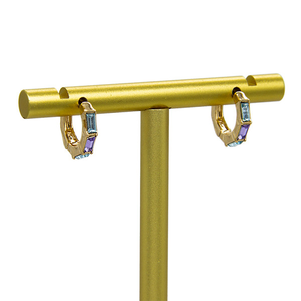 Stainless Steel Hoop Diamond Stud Cartilage Earring White Opal Stud Earrings