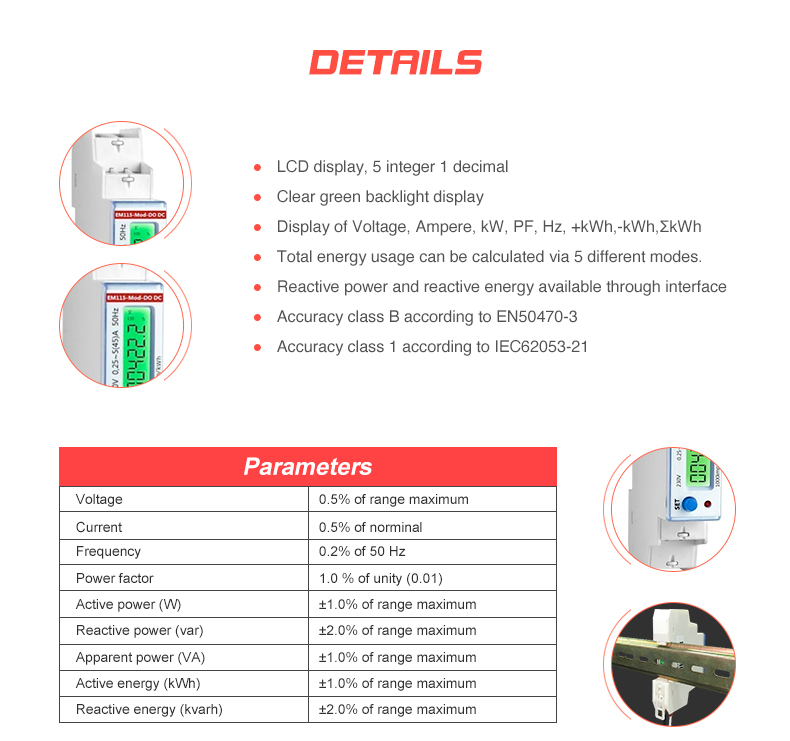 EM115-Mod-DO DC 5 45 A Modbus Control Output Remote Digital Display and MID Certificate