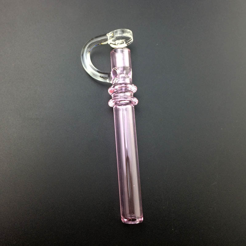 Pretty Colorful Glass Oil Nail One Hitter Piece Hand Blown Production Technology
