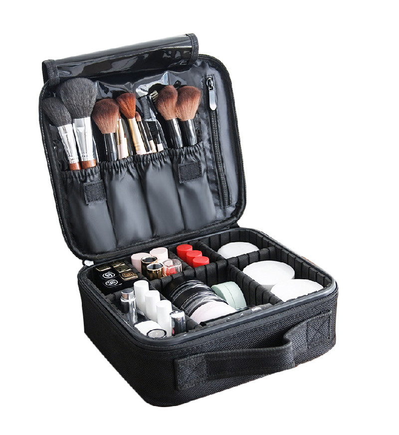 Ladies Polyester H26.5cm Cosmetic Travel Organizer Bag