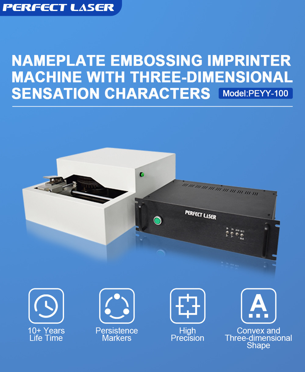 Portable Automatic Nameplate Embossing Machine For Metal SS Iron Zinc Alloy Brass Aluminum