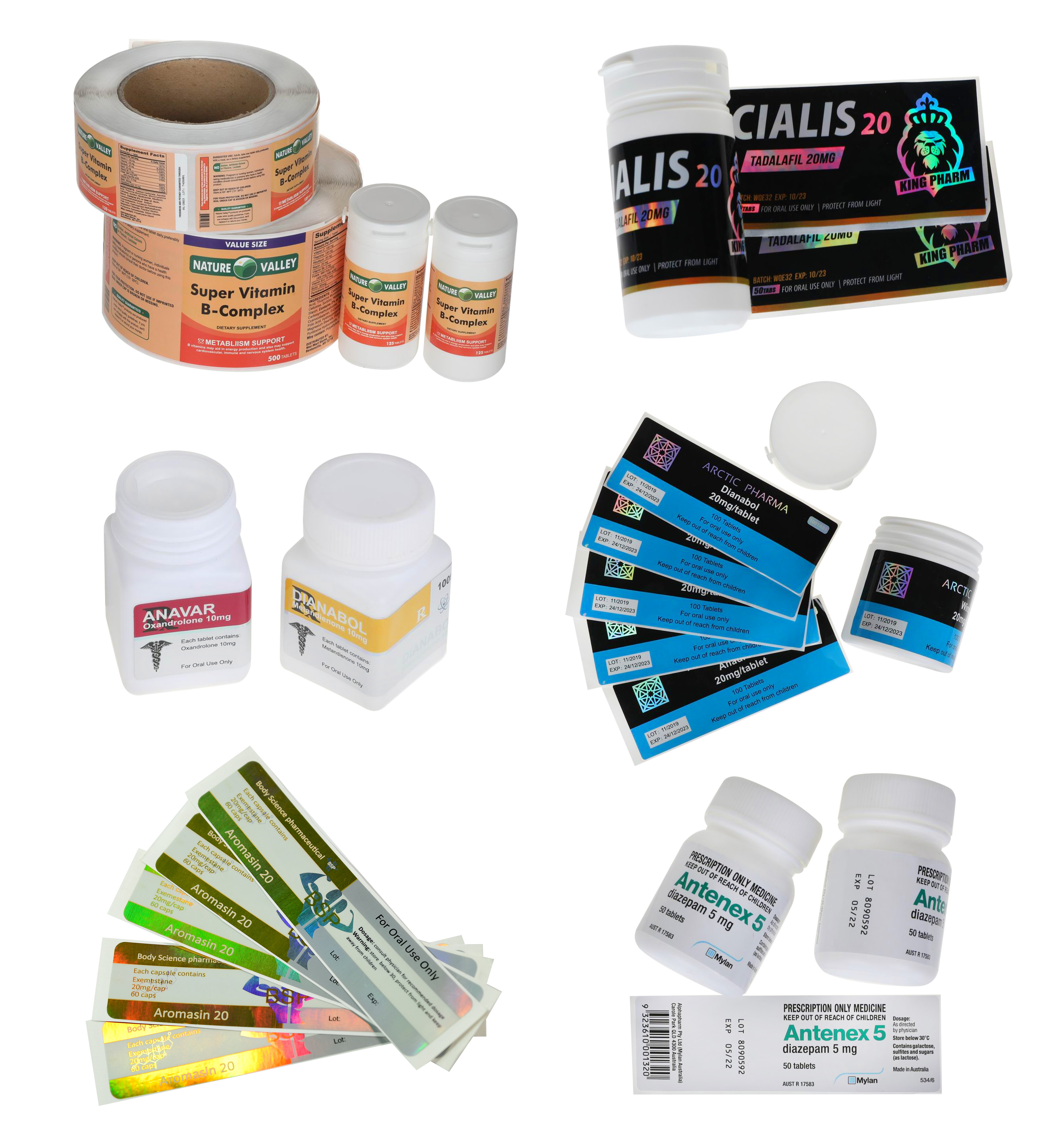 OEM Foil Stamping 10ml Vial Boxes , 26x26x59mm Pill Bottle Box