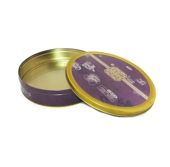 Embossed 8 Inch Round Cake Tin Can ISO9001 CMYK Printed