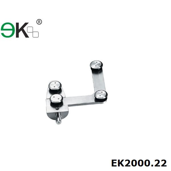 Quality Stainless steel flexible curve jacking glass shower door pivot hinge top pivot connector-EK2000.22 for sale
