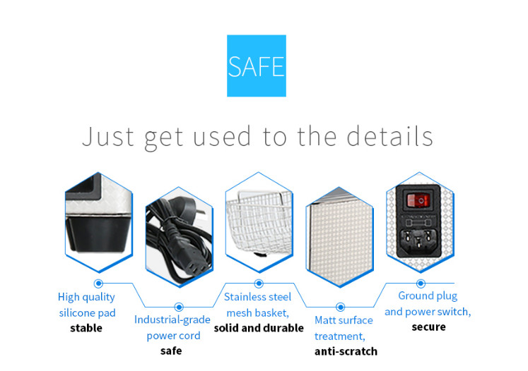 10L ultrasonic vibration cleaner for small parts with heater and timer