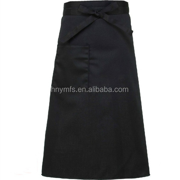 Kitchen Chef Work Wear Cotton Baking Chef Half Waist Apron