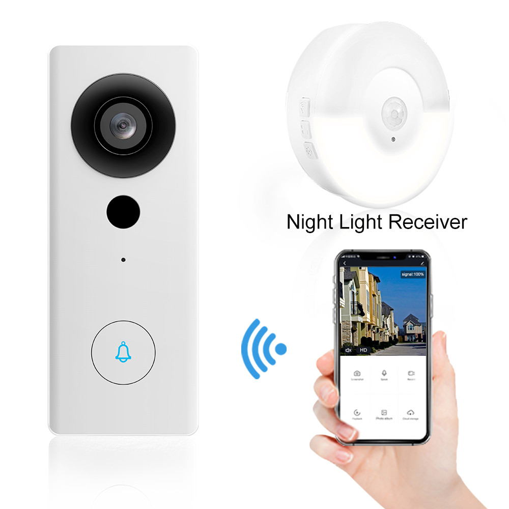 2.0Mega Wireless Smart Doorbell Micro Sd Card Storage For Home Security