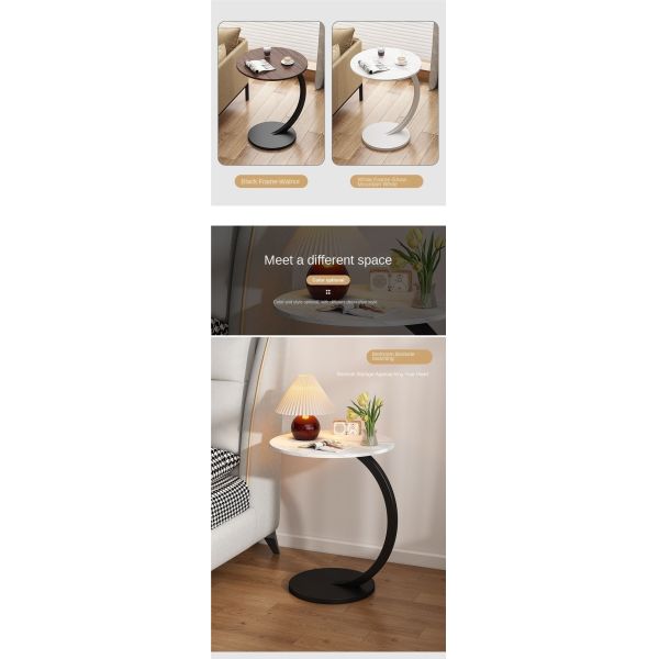 OEM Nordic Sofa Side Table Light Luxury Living Room Home Small Coffee Corner Table Simple Modern Bedside Round Table