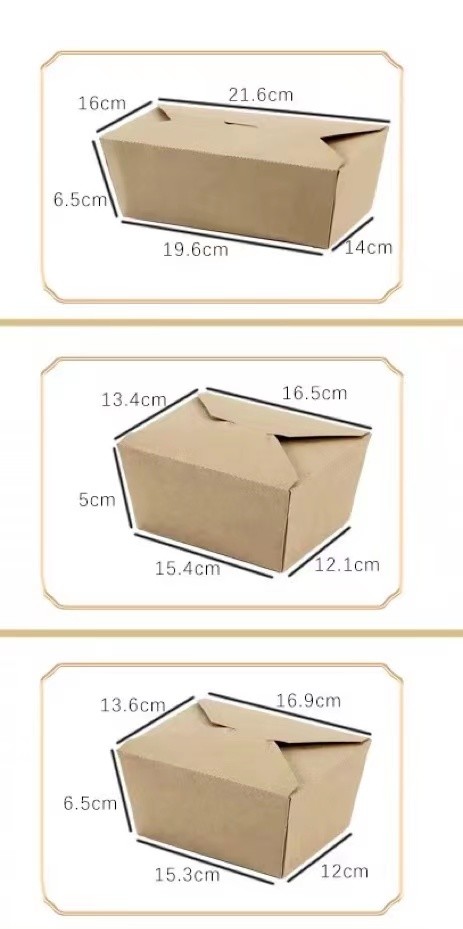 CMYK Pantone Kraft Pasta Salad Box OEM ODM Disposable Paper Lunch Box