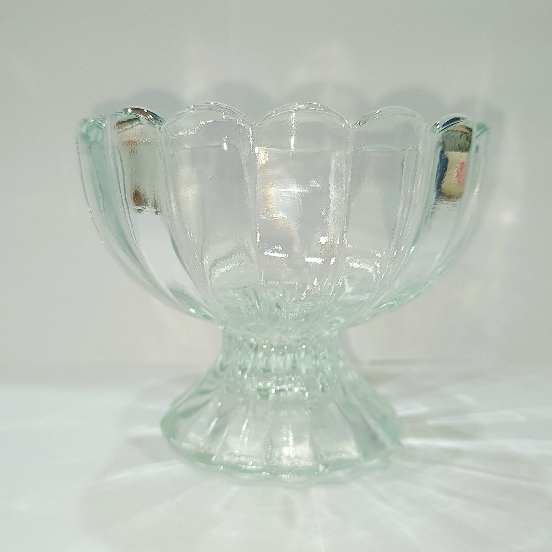 Light Luxury Style Dessert Glass Bowl Ice Cream Glass Cup Transparent