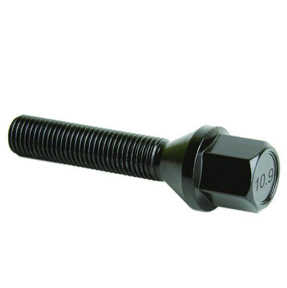 RCTuning Grade 10.9 Extended Black Wheel Bolts Studs M12x1.5 For BMW E Chassis