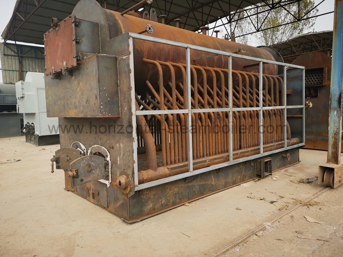 Horizontal Peanut Shell Briquetting Boiler / Sawdust Fired Steam Boiler