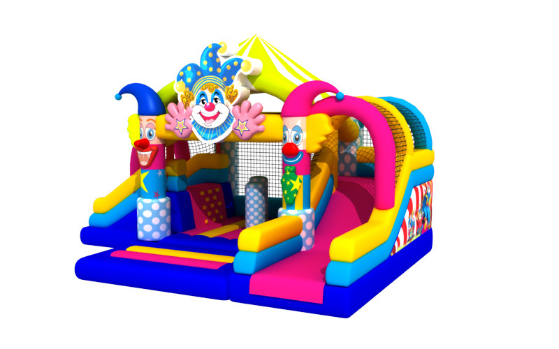 Manufacturer Inflatable Bouncy House With Slide Clown Inflatable Combo