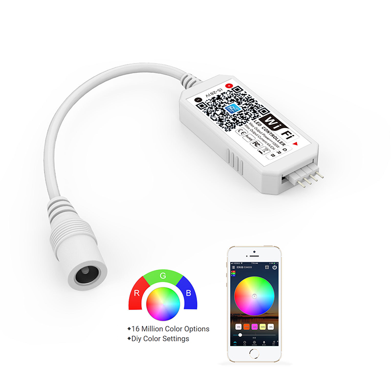 Mini RGB Wifi LED Strip RGBW Controller For Music Voice Mobile APP Timing