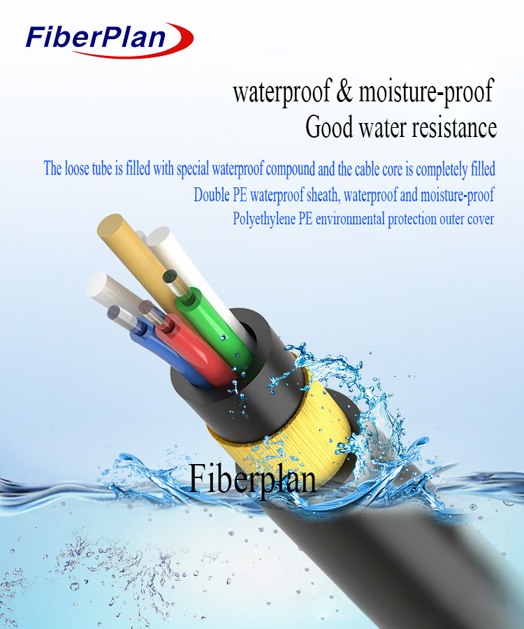 Single Sheath Outdoor Aerial Fiber Optic Cable ADSS 2-144 Cores