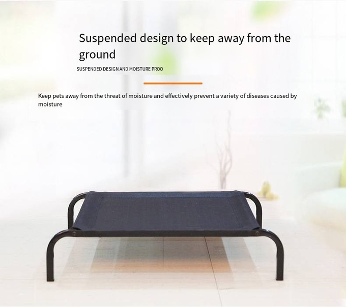 Removable And Washable Mesh Pet Camp Bed Dog Steel Frame Bed Moisture-Proof