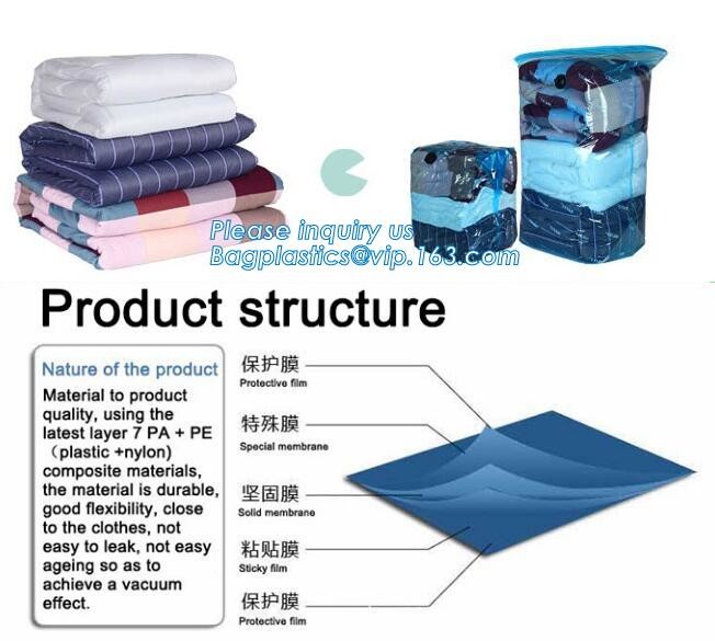 vacuum storage bag set, plastic nylon pe vac bag for travel, K clothes storage bags vacuum, bagplastics, bagease