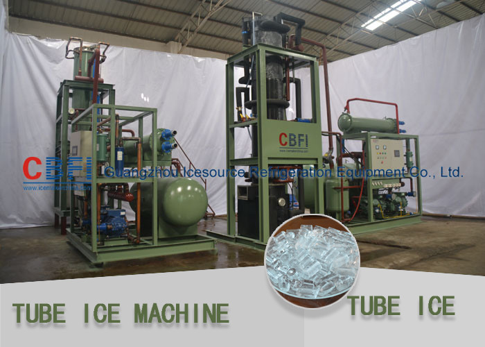 Crystal , Edible Ice Tube Making Machine With Stainless Steel 304 Evaporator