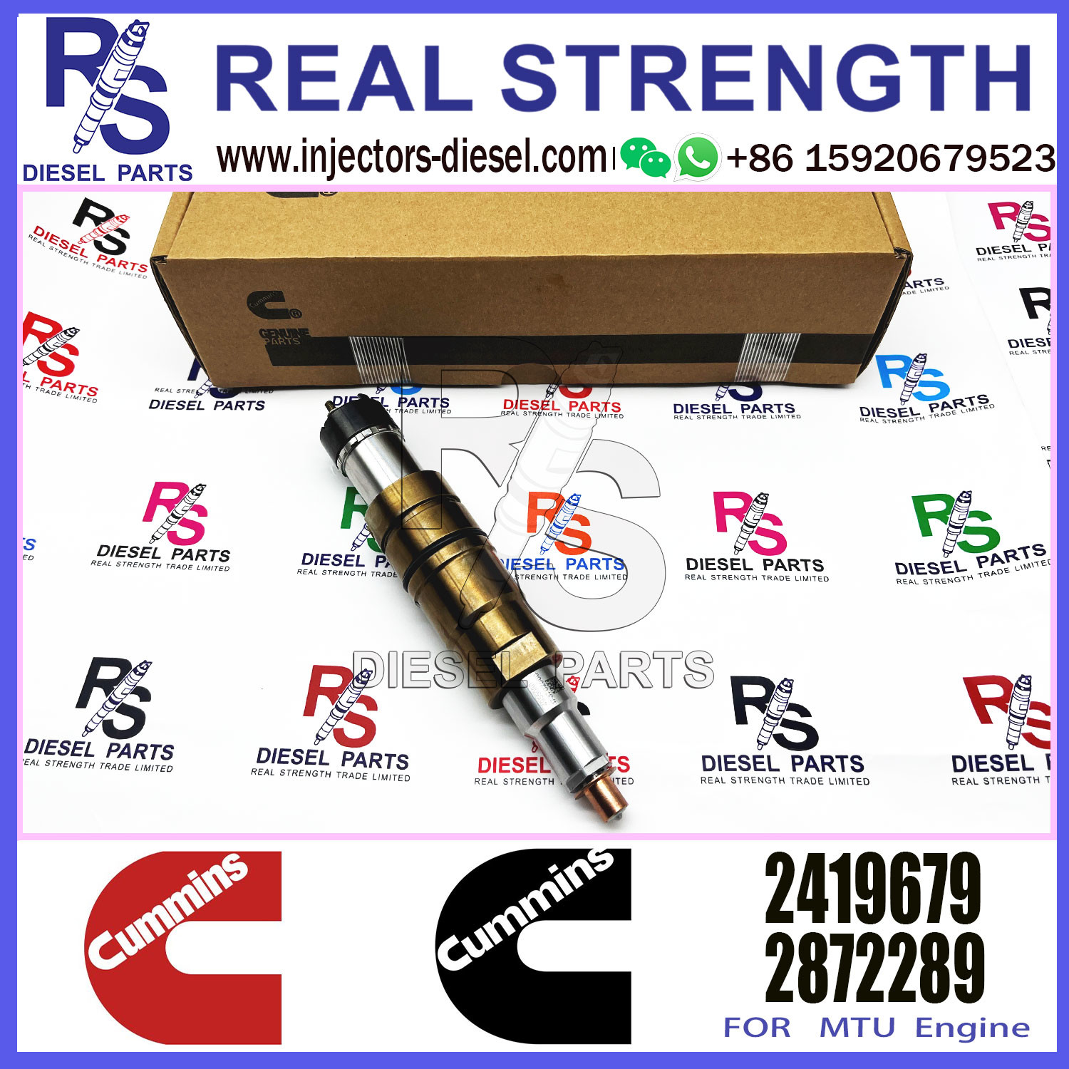 Diesel XPI common rail injector 2264458 2419679 2482244 fuel injector assembly