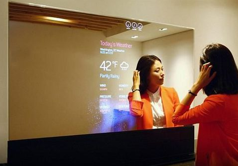 23.6 Inch Android Network Wall Mount Make-Up Mirror Lcd Interactive Display