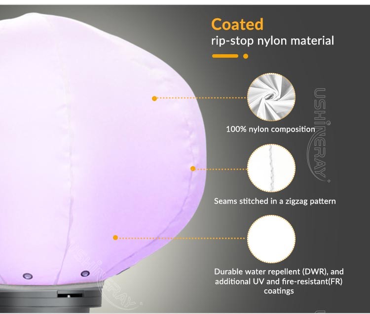 200W Mobile Lighting Tower Colorful Lighted Balloons For Party Event