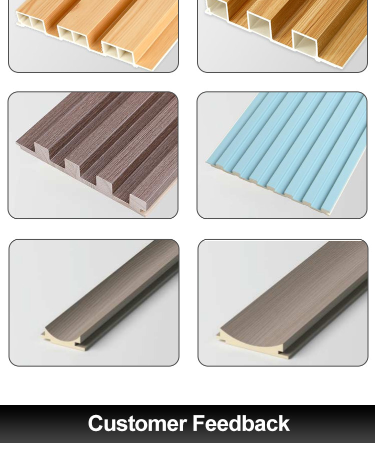 Interior Decorative WPC Wall Panels 3D Solid Wood Grill Panel