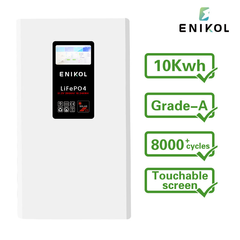 Touchable screen 51.2V 100AH 200AH 300AH Wall Mountable LiFePO4 Energy Storage Battery