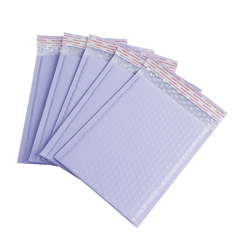 Self Sealing Purple Large Bubble Poly Mailers Thickness 140g