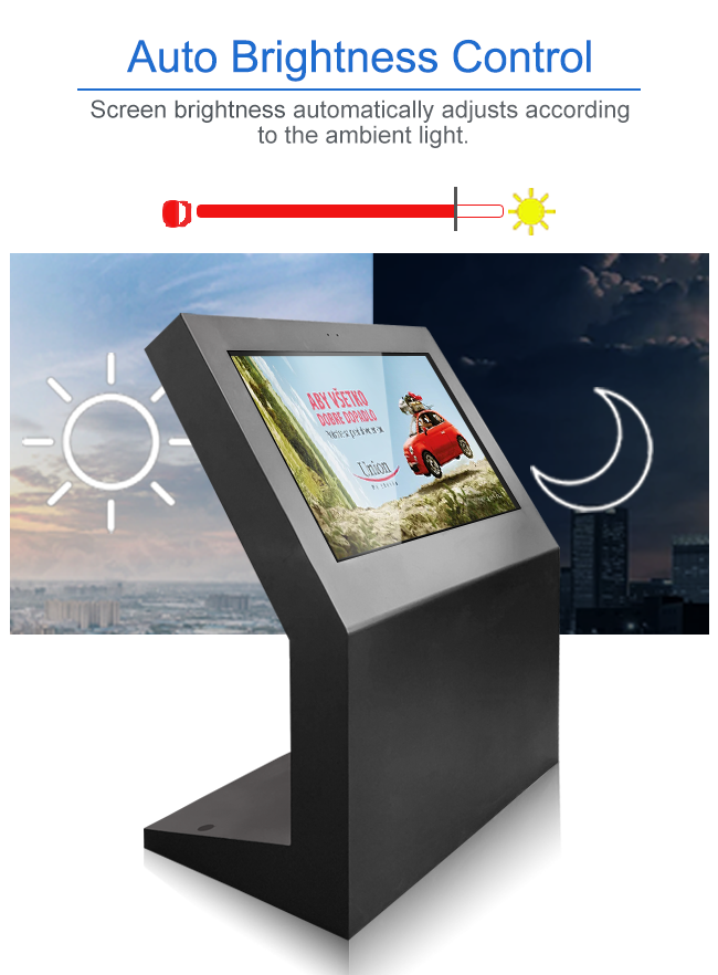 FCC CE ROHS 43" 55" 65" Outdoor LCD Digital Signage 3840x2160p Touch
