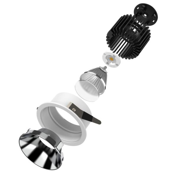 Cob Dimmable Led Recessed Anti Glare Small Hill Downlight 3000K 4000K 6000K For Hotel Villa