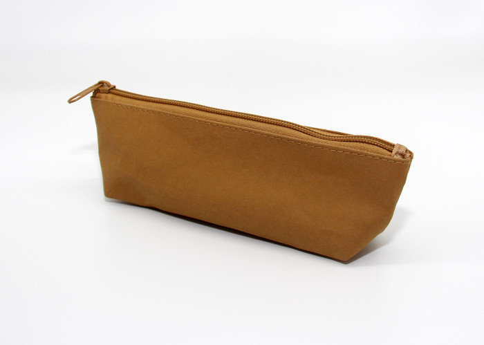 Environmentally Friendly Pencil Pouch Bag Washable Kraft Paper Pencil Bag